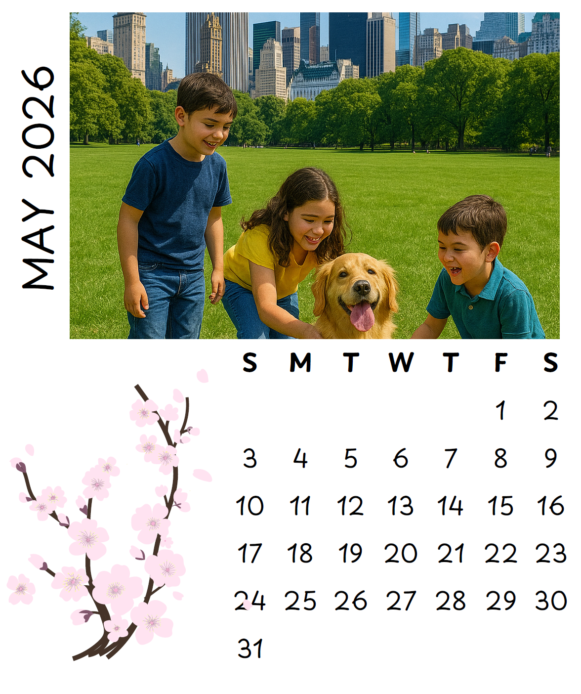 Custom Magnet Calendar: separate 12 months