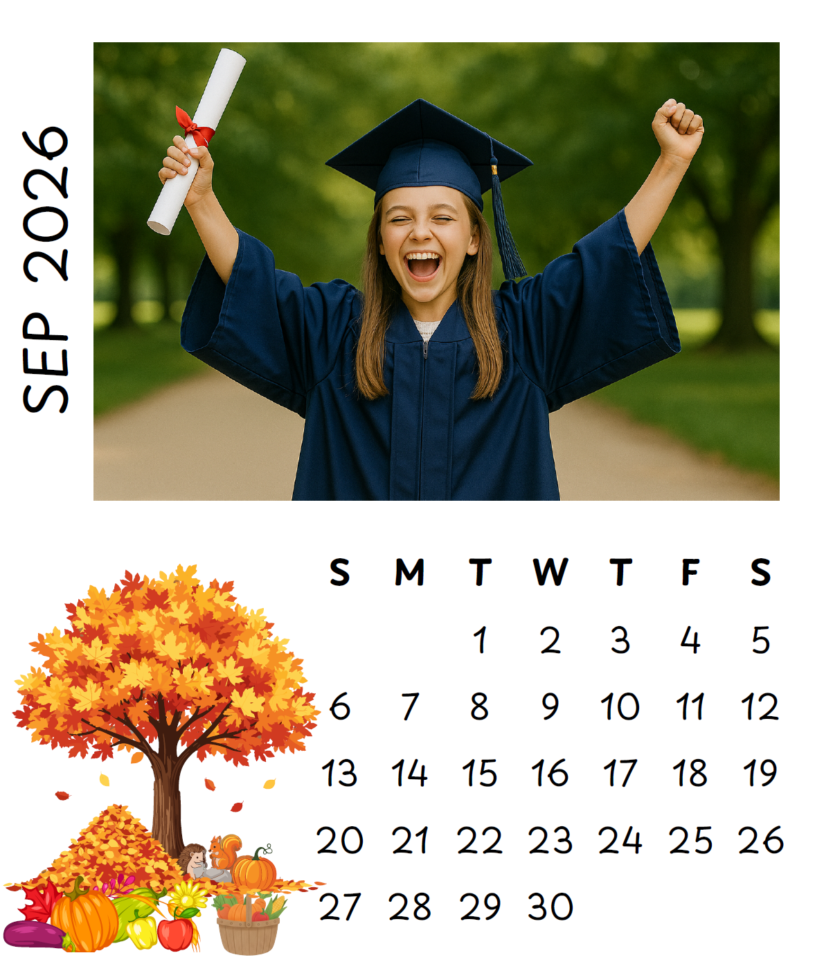 Custom Magnet Calendar: separate 12 months