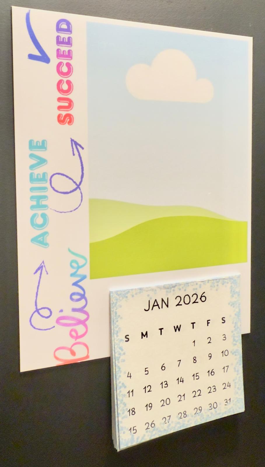 Custom Magnet Calendar: single sheet with tear off months